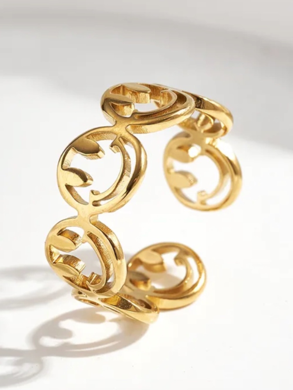 Gold Smiley Face Ring